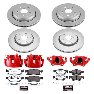 PowerStop® - Z36 Extreme Plain Front and Rear Brake Kit with Calipers
