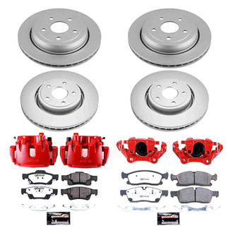 PowerStop® - Z36 Extreme Plain Front and Rear Brake Kit with Calipers