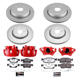 PowerStop® - Z36 Extreme Plain Front and Rear Brake Kit with Calipers