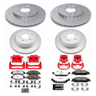 PowerStop® - Z36 Extreme Plain Front and Rear Brake Kit with Calipers