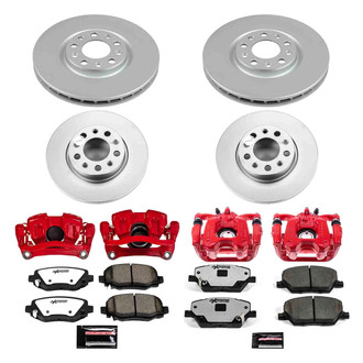 PowerStop® - Z36 Extreme Plain Front and Rear Brake Kit with Calipers