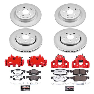 PowerStop® - Z36 Extreme Plain Front and Rear Brake Kit with Calipers