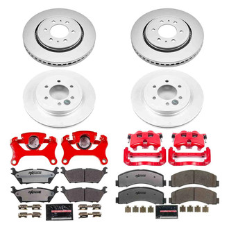 PowerStop® - Z36 Extreme Plain Front and Rear Brake Kit with Calipers