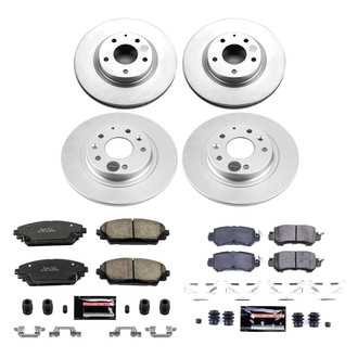 PowerStop® - Z23 Evolution Geomet® Plain Front and Rear Brake Kit
