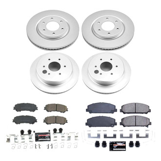 PowerStop® - Z23 Evolution Geomet® Plain Front and Rear Brake Kit