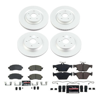 PowerStop® - Z23 Evolution Geomet® Plain Front and Rear Brake Kit