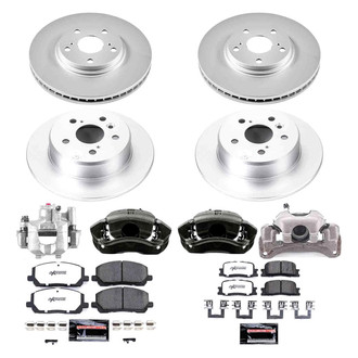 PowerStop® - Z36 Extreme Plain Front and Rear Brake Kit with Calipers
