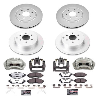 PowerStop® - Z36 Extreme Plain Front and Rear Brake Kit with Calipers