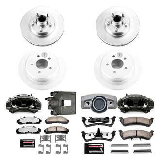 PowerStop® - Z36 Extreme Plain Front and Rear Brake Kit with Calipers
