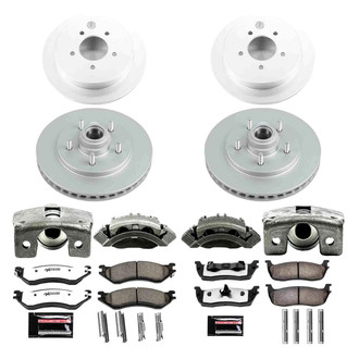 PowerStop® - Z36 Extreme Plain Front and Rear Brake Kit with Calipers