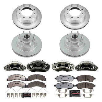 PowerStop® - Z36 Extreme Plain Front and Rear Brake Kit with Calipers