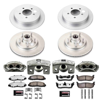 PowerStop® - Z36 Extreme Plain Front and Rear Brake Kit with Calipers