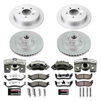PowerStop® - Z36 Extreme Plain Front and Rear Brake Kit with Calipers