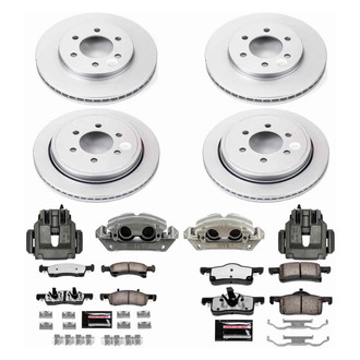 PowerStop® - Z36 Extreme Plain Front and Rear Brake Kit with Calipers