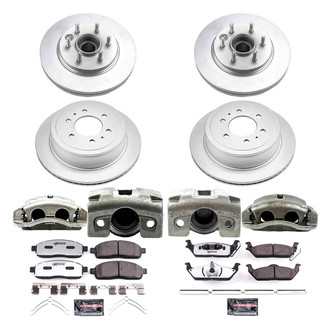 PowerStop® - Z36 Extreme Plain Front and Rear Brake Kit with Calipers