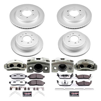 PowerStop® - Z36 Extreme Plain Front and Rear Brake Kit with Calipers