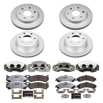 PowerStop® - Z36 Extreme Plain Front and Rear Brake Kit with Calipers