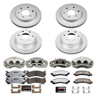 PowerStop® - Z36 Extreme Plain Front and Rear Brake Kit with Calipers