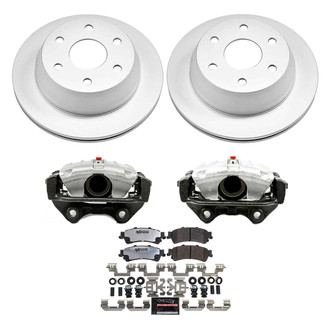 PowerStop® - Z36 Extreme Plain Rear Brake Kit with Calipers