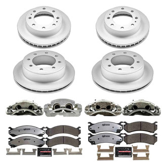 PowerStop® - Z36 Extreme Plain Front and Rear Brake Kit with Calipers