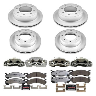 PowerStop® - Z36 Extreme Plain Front and Rear Brake Kit with Calipers