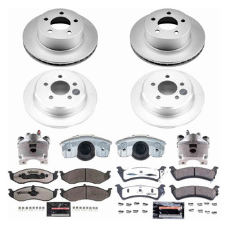 PowerStop® - Z36 Extreme Plain Front and Rear Brake Kit with Calipers