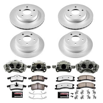 PowerStop® - Z36 Extreme Plain Front and Rear Brake Kit with Calipers