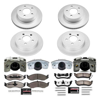 PowerStop® - Z36 Extreme Plain Front and Rear Brake Kit with Calipers
