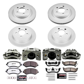PowerStop® - Z36 Extreme Plain Front and Rear Brake Kit with Calipers