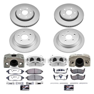 PowerStop® - Z36 Extreme Plain Front and Rear Brake Kit with Calipers