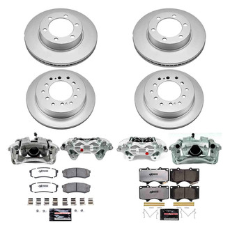 PowerStop® - Z36 Extreme Plain Front and Rear Brake Kit with Calipers