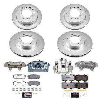 PowerStop® - Z36 Extreme Plain Front and Rear Brake Kit with Calipers
