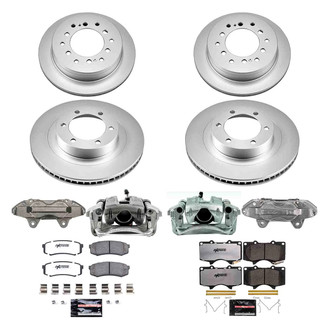 PowerStop® - Z36 Extreme Plain Front and Rear Brake Kit with Calipers