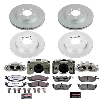 PowerStop® - Z36 Extreme Plain Front and Rear Brake Kit with Calipers