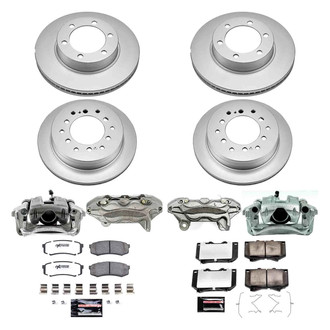 PowerStop® - Z36 Extreme Plain Front and Rear Brake Kit with Calipers
