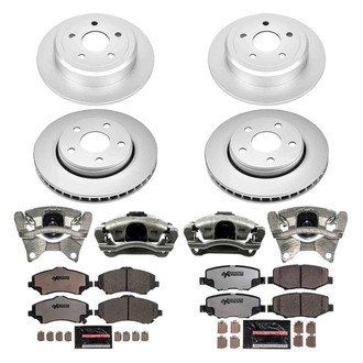 PowerStop® - Z36 Extreme Plain Front and Rear Brake Kit with Calipers