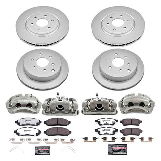 PowerStop® - Z36 Extreme Plain Front and Rear Brake Kit with Calipers