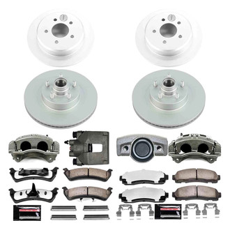 PowerStop® - Z36 Extreme Plain Front and Rear Brake Kit with Calipers