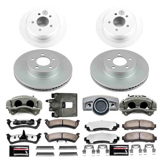 PowerStop® - Z36 Extreme Plain Front and Rear Brake Kit with Calipers