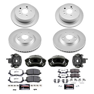 PowerStop® - Z36 Extreme Plain Front and Rear Brake Kit with Calipers