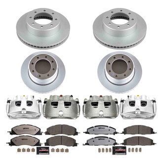 PowerStop® - Z36 Extreme Plain Front and Rear Brake Kit with Calipers