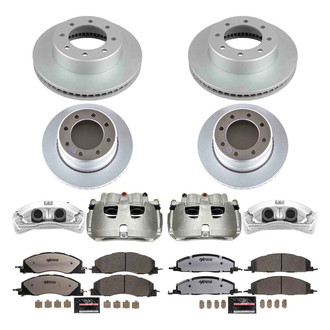 PowerStop® - Z36 Extreme Plain Front and Rear Brake Kit with Calipers