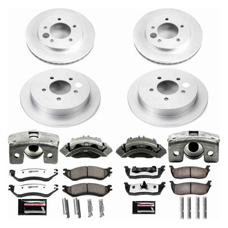 PowerStop® - Z36 Extreme Plain Front and Rear Brake Kit with Calipers