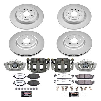 PowerStop® - Z36 Extreme Plain Front and Rear Brake Kit with Calipers
