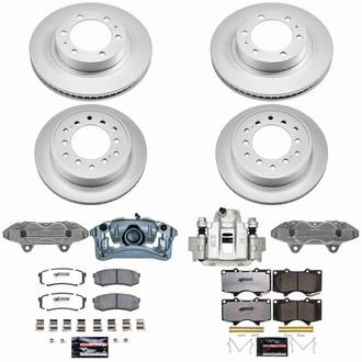 PowerStop® - Z36 Extreme Plain Front and Rear Brake Kit with Calipers
