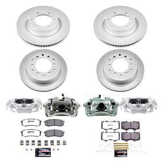 PowerStop® - Z36 Extreme Plain Front and Rear Brake Kit with Calipers