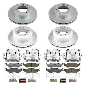 PowerStop® - Z36 Extreme Plain Front and Rear Brake Kit with Calipers