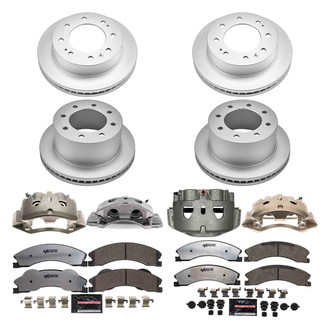 PowerStop® - Z36 Extreme Plain Front and Rear Brake Kit with Calipers