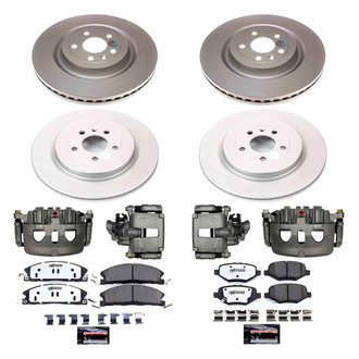 PowerStop® - Z36 Extreme Plain Front and Rear Brake Kit with Calipers