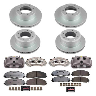 PowerStop® - Z36 Extreme Plain Front and Rear Brake Kit with Calipers